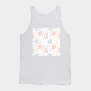 Pink and blue pattern of little princess doodles Tank Top